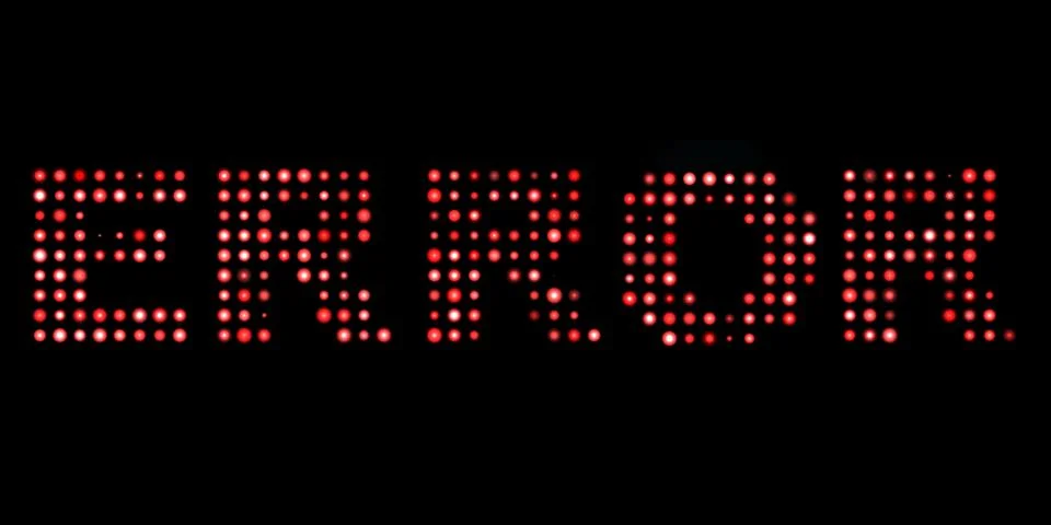 Error led text Stockillustratie