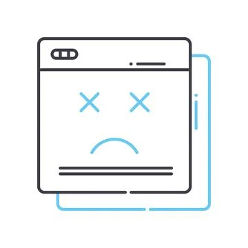 Error line icon, outline symbol, vector illustration, concept sign Stock Illustration