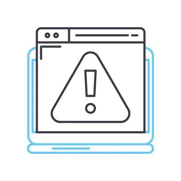 Error line icon, outline symbol, vector illustration, concept sign Stockillustratie