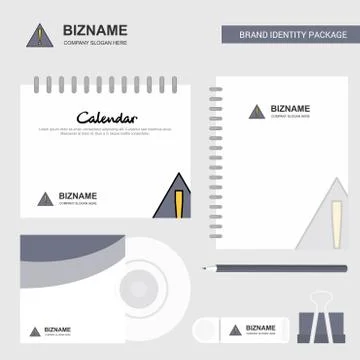 Error Logo, Calendar Template, CD Cover, Diary and USB Brand Stationary Packa Stock Illustration