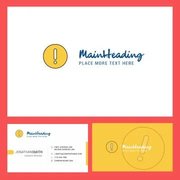 Error Logo design with Tagline &amp; Front and Back Busienss Card Template. Vecto Stock Illustration