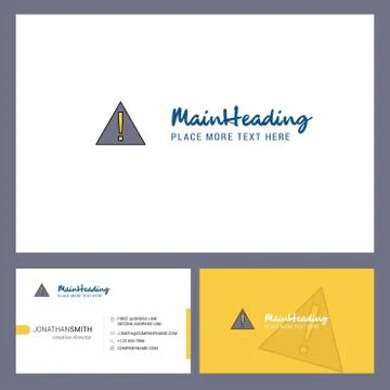 Error Logo design with Tagline &amp; Front and Back Busienss Card Template. Vecto Stock Illustration