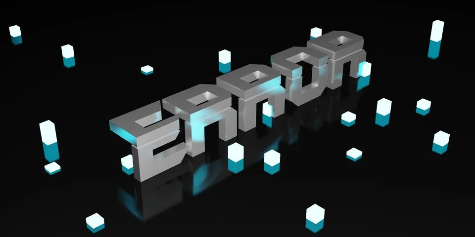 Error message on black background and neon light laser light 3d illustration Stock Illustration