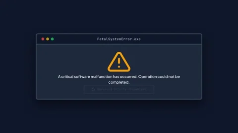 Error message on computer screen display. 動画素材 336182924