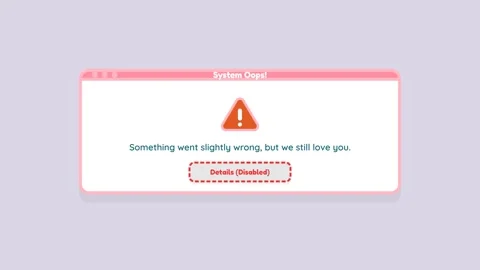 Error message on computer screen display. Vidéo 336182929