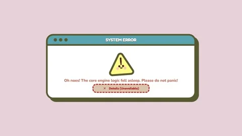 Error message on computer screen display. Video stock 336182931