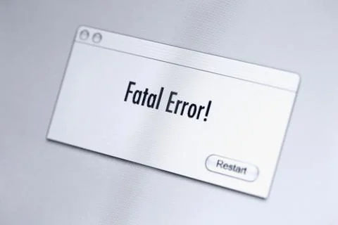 Error message on a computer screen Stock Photos