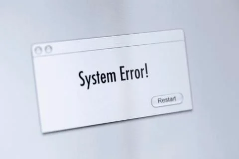 Error message on a computer screen Stock Photos