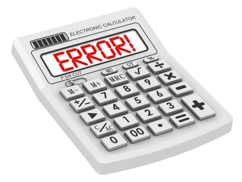 Error! Message on the electronic calculator Stock Illustration