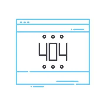 Error message line icon, outline symbol, vector illustration, concept sign Stockillustratie