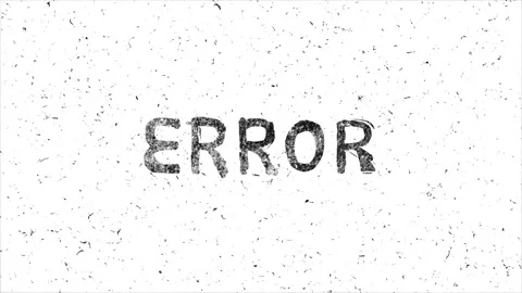 Error message with noise hand-drawn style animation seamless loop Stock Footage 99878558