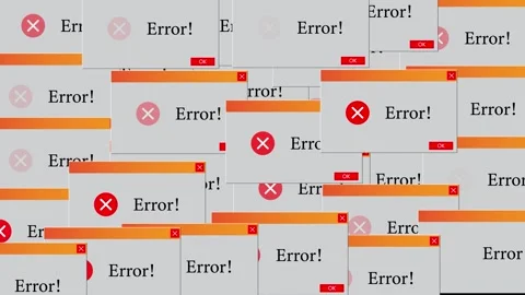 Error message notification on windows screen animation Stock-Footage 333196810