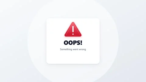Error message pop-up animation with warning and oops text for website ui ux.. Stock Footage 337563821