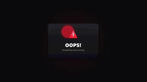 Error message pop-up animation with warning digital system failure concept .. Stock Footage 337565839