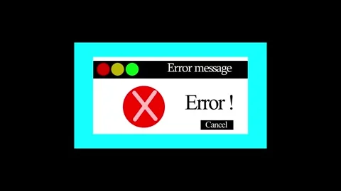 Error Message Screen Interface Animation Stock Footage 343387352