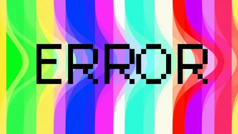 ERROR message, tv no signal bars, loop Stock Footage 119093978