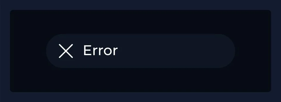 Error message UI element template Stock Illustration