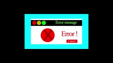 Error Message User Interface Animation Vídeos de archivo 343387355