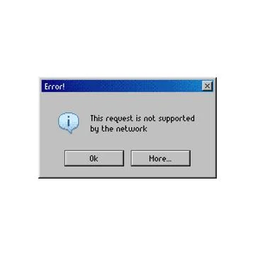 Error message window, request not supported Stock Illustration