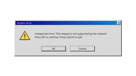 Error message window screen, computer warning Stock Illustration