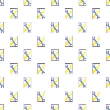 Error message with wrench on smartphone screen seamless pattern イラスト素材