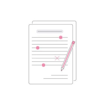 Error, mistakes, fail exam results, incorrect school test, wrong answers 스톡 일러스트