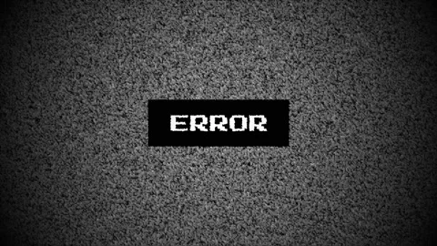 Error no signal broadcast on analog TV. Noise on a old TV screen Stock Footage 311369242