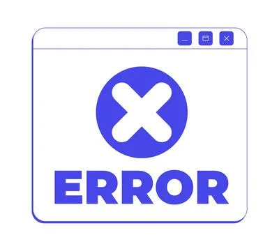 Error notification neo brutalism line popup window 스톡 일러스트