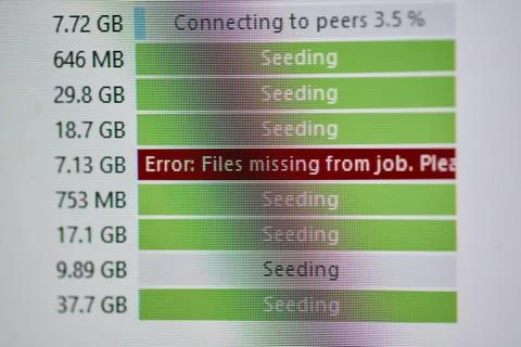 An error occurred in job processing during the data upload phase that needs 스톡 사진