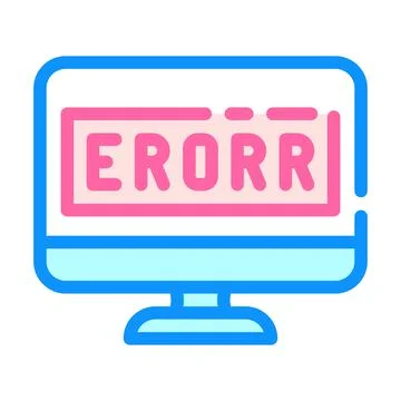 Error operating system color icon vector illustration イラスト素材