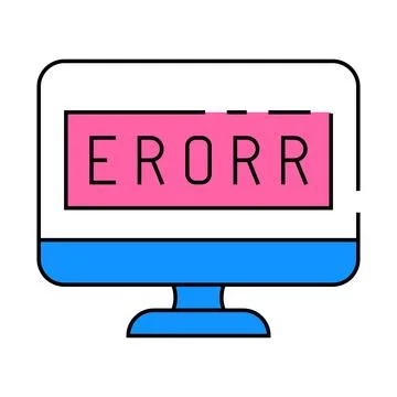 Error operating system icon color illustration Stock Illustration