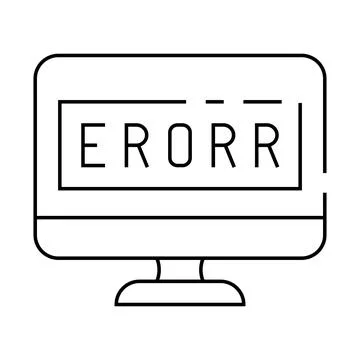 Error operating system line icon vector illustration Stock Illustration