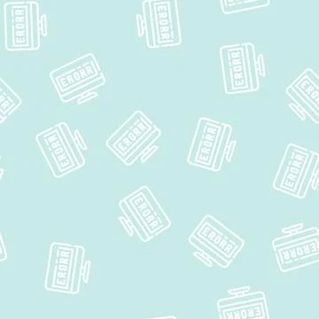 Error operating system line vector seamless pattern Stock Illustration