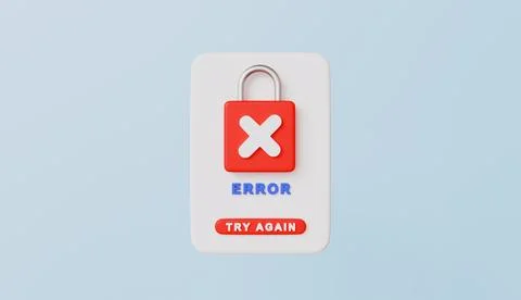 Error or rejected access ux web elements illustration Stock Illustration