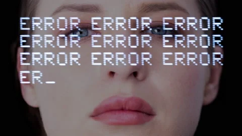 Error over glitching female face Stock Footage 231718663