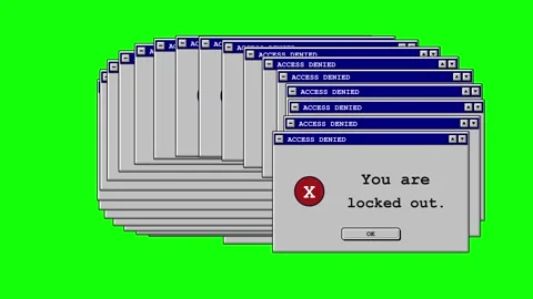 Error overflow access denied horizontal Stock Footage 347606682