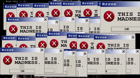 Error overflow code hipster man this madness Stock Footage 347116791