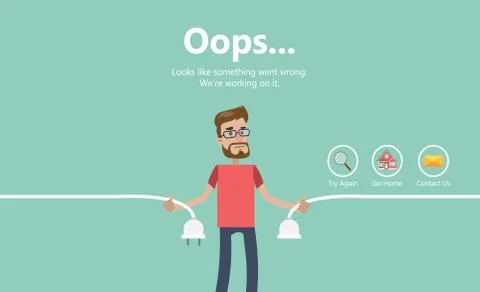 Error page illustration. Stock Illustration