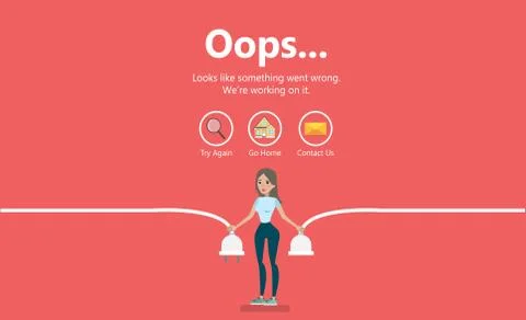 Error page illustration. Stock Illustration