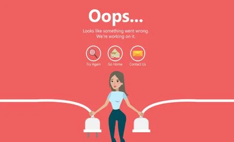 Error page illustration. Stock Illustration