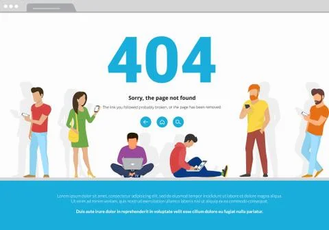 Error page not found concept illustration Stock Illustration