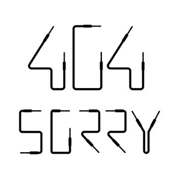 Error page from vector wires with connectors Stock Illustration