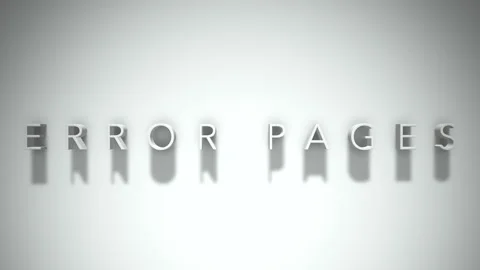 Error pages 3D title animation with shadows on a white background 스톡 동영상 297266547