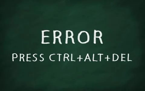ERROR PRESS CTRL+ALT+DEL Stock Photos