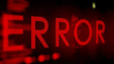 Error in program code listing, red crash on software developer screen Stock Footage 123775215