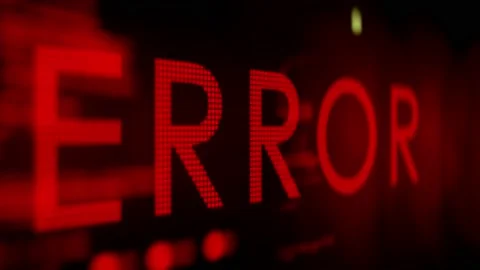 Error in program code listing, red crash on software developer screen Stock Footage 218627396