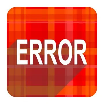 Error red flat icon isolated. Illustrazione stock