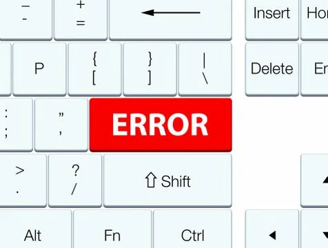 Error red keyboard button Stock Illustration