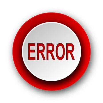 Error red modern web icon on white background. Stock Illustration