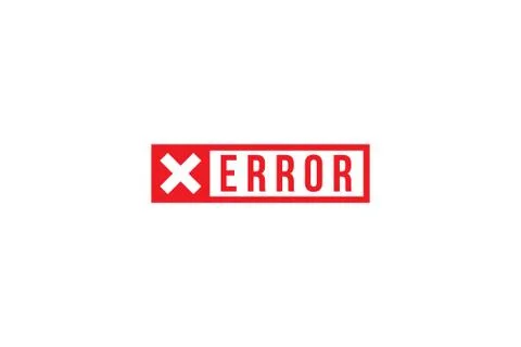 Error red sign or label vector illustration Stock-Illustration